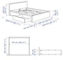 MALM Bed frame, high, w 2 storage boxes, black-brown/Lindbåden, 140x200 cm - IKEA