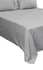 Hotel Linen Klub Single  Bed Sheet 2pcs Set , 100% Cotton 250Tc  Sateen 1cm Stripe , Size: 160x220cm + 1pc Pillowcase 50x75cm , Silver