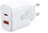 JOYROOM JR-TCF05 20W USB-C / USB-A Fast Dual Port Wall Charger - White + USB-C - Lightning 1m