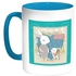 Love You Mom Printed Coffee Mug Turquoise/White 11ounce