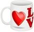 Love Printed Coffee Mug White/Red