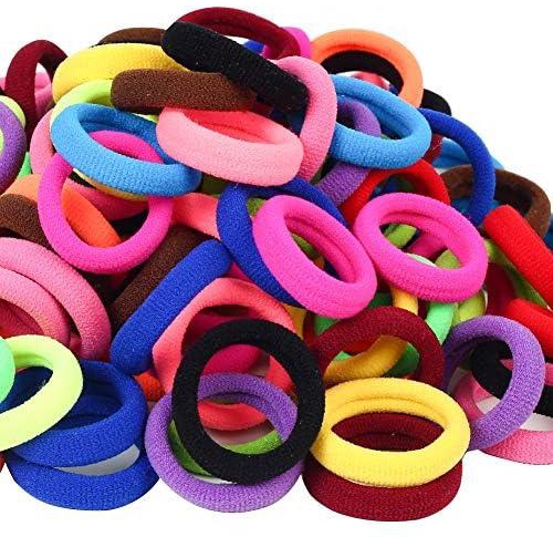 120 Pcs Baby Hair Ties, Cotton Toddler Hair Ties for Girls and Kids, Multicolor Small Seamless Hair Bands Elastic Ponytail Holders(15 Colors)
