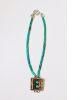 One Of A Kind Designed Turquoise Beaded Necklace With A ful Mosaic Stone Motif Pendant