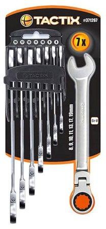 7-Piece Wrench Set Silver 8,9,10,11,13,17,19millimeter
