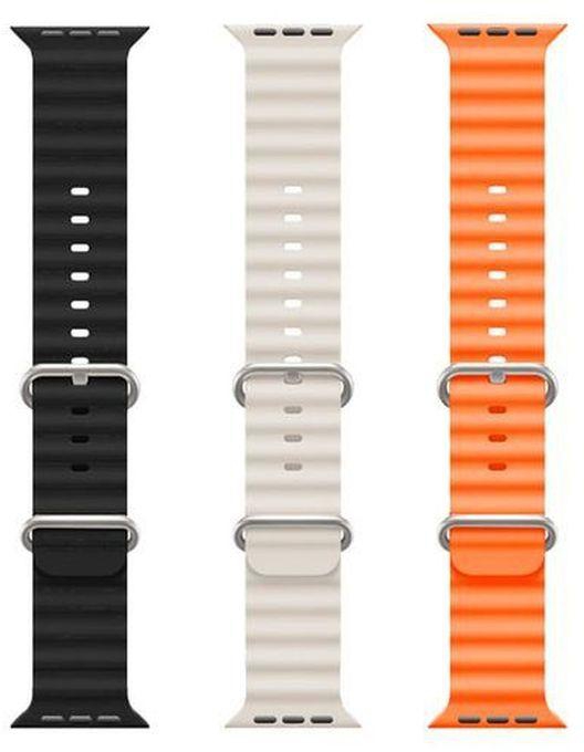 Ocean Strap For Apple Watch Band 8 Ultra 49mm 45mm 44mm 42mm Sports Silicone Belt IWatch Series 7 6 SE 5 Accessories