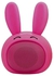 Promate Kids Bluetooth Speaker, Portable Wireless Bluetooth V4.1 Speaker with HD Sound Quality, Hands-free call function and Cute Bunny Design for Bluetooth Enabled Devices, Bunny Pink