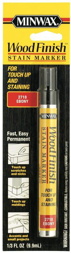 قلم تحديد على الخشب ساتين مينواكس (إيبوني ساتين مينواكس وود فينيش لطلاء الخشب (أسود أيبوني، 9.9 مللي)