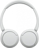 سماعات رأس سوني WH-CH520 اللاسلكية بتقنية البلوتوث - عمر بطارية يصل إلى 50 ساعة مع الشحن السريع ، نمط على الأذن - أبيض