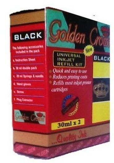 Golden Crown Universal Ink Jet Refill Kit - Black