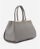 Pino bravo Solid Leather Handbag - Grey