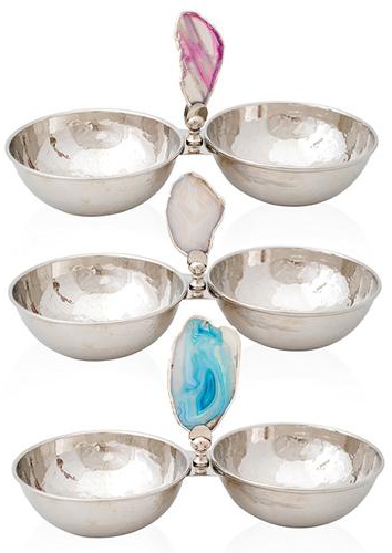 The Agate Nut Bowl In Silver