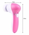 1 Set 5-in-1 Electric Wash Face Brush Facial Cleansing Device pink 200g