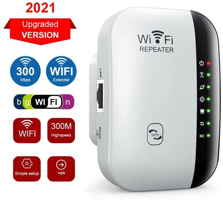 WiFi Signal Repeater Extender Range Booster Internet 300Mbps WiFi Speeds Network Amplifier US EU UK AU Plug With Indicator Light
