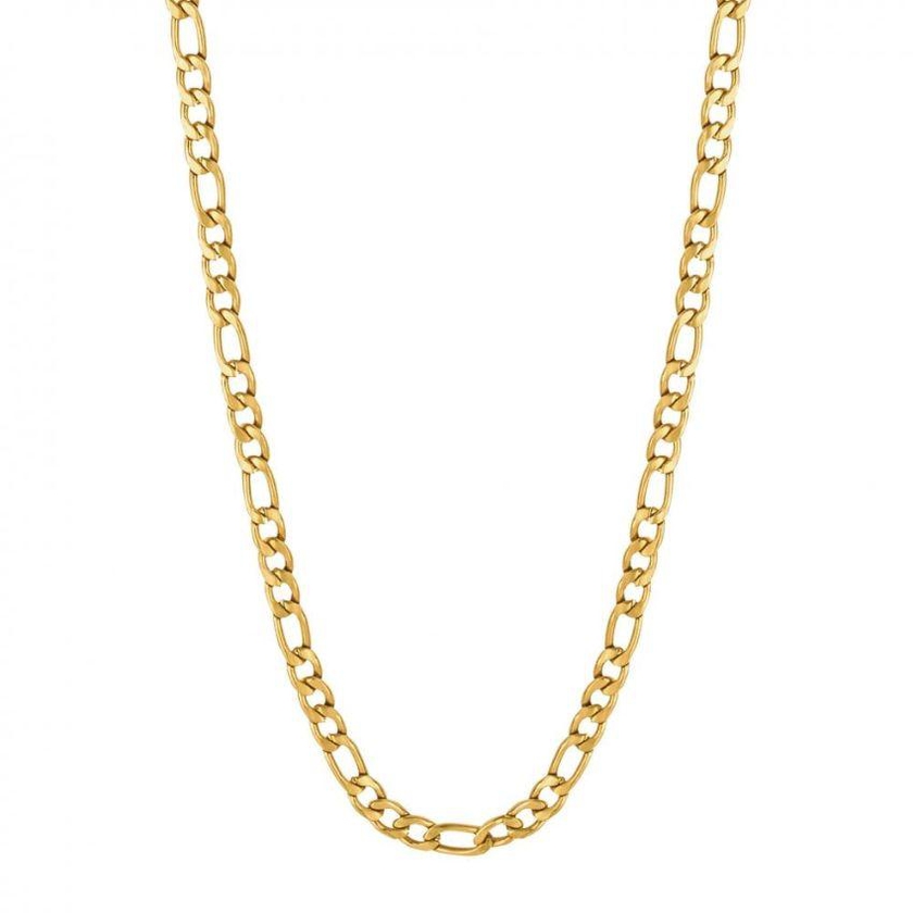 Fred Bennett N4545 Figaro Link Chain Gold Plated Necklace