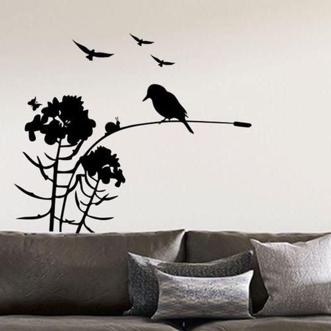 Decorative Wall Sticker - Bird Solitary On A Branch