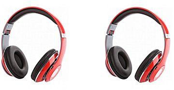 Generic set of 2 Bluetooth Headphones - Red