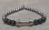 Grey*silver Bracelets For Men Of Hematite Stone
