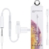 High Performance Cable Bluetooth Audio Jack Headphone Adapter 8 Pin (JH-024) White