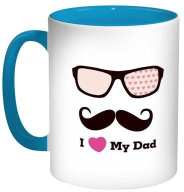 I Love My Dad Printed Coffee Mug Blue/White