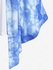 Plus Size Tie Dye Lace Trim Shawl Neck Belt 2 in 1 Tee - M | Us 10