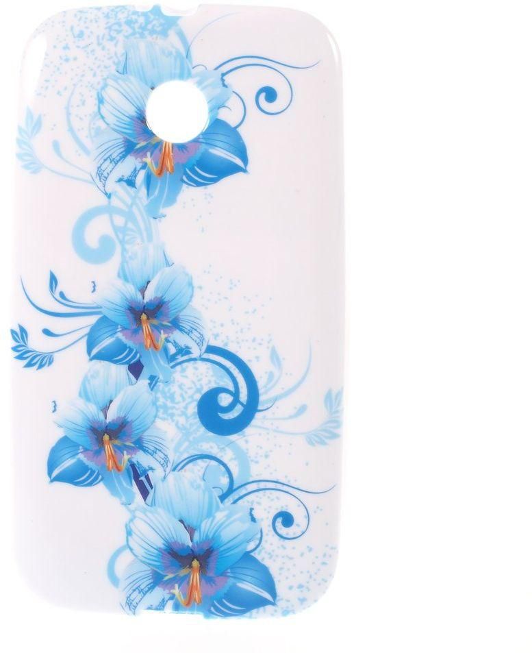 Ozone Appealing Flowers White Shell Case for Motorola Moto E
