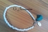O Accessories Anklet White Beads _silver Metal