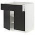 METOD / MAXIMERA Base cabinet with drawer/2 doors, white/Voxtorp dark grey, 80x60 cm - IKEA