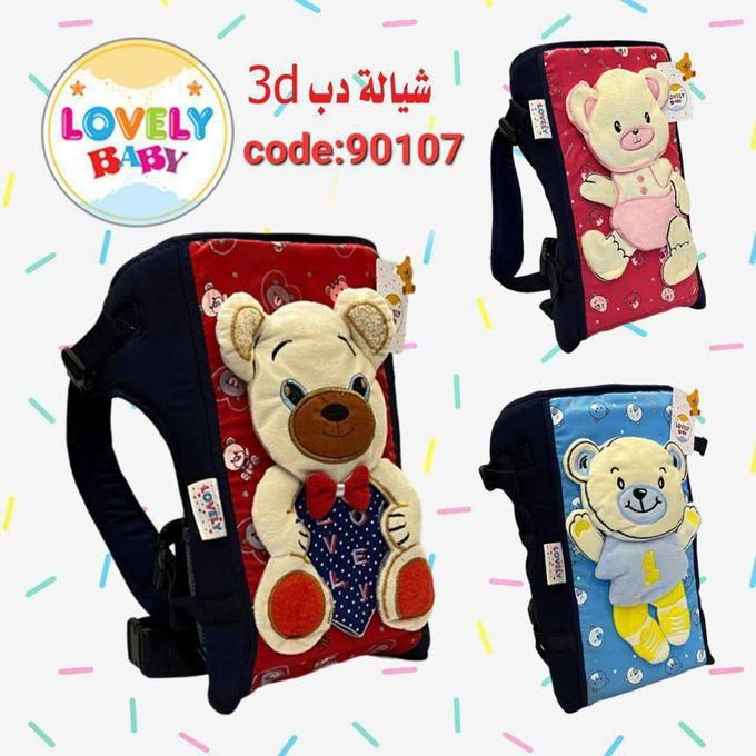 General Mix Carrier Soft On The Chest Or Back In The Shape Of A Teddy Bear - Pink