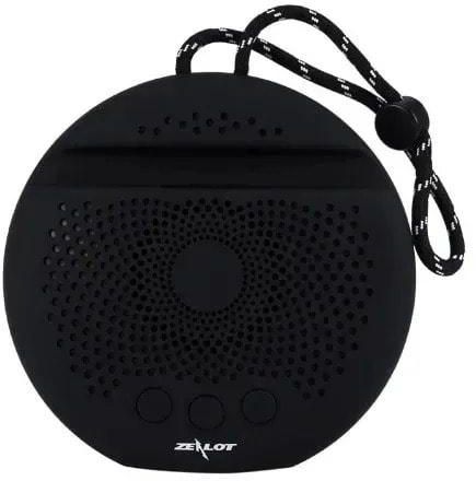 S24 Portable Wireless Bluetooth Speaker With FM Radio - Black - 1800mAh 