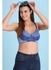 Padded Non-Wired Full Cup Floral Print Multiway Bra Blue