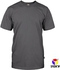 Boxy Microfiber Round Neck Plain T-shirt - 7 Sizes (Grey)