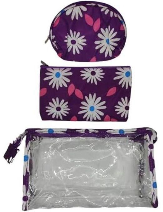 Portable Cosmetic Bags Of 3 Different Sizes(set Of 3 Pieces)