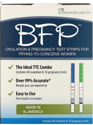 Fairhaven Health‏, BFP، شرائط اختبار الحمل والتبويض، عدد 40 اختبار تبويض و10 اختبارات حمل