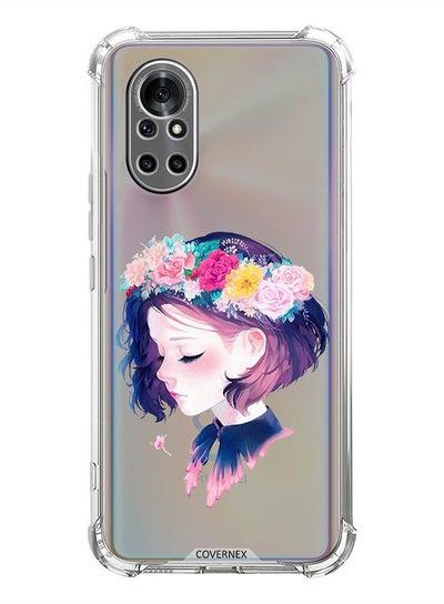 Shockproof Protective Case Cover For Huawei nova 8 5G Anime Girl Wearing Floral Crown
