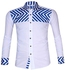 Cortis Men’s Designed Long Sleeve Shirt - White