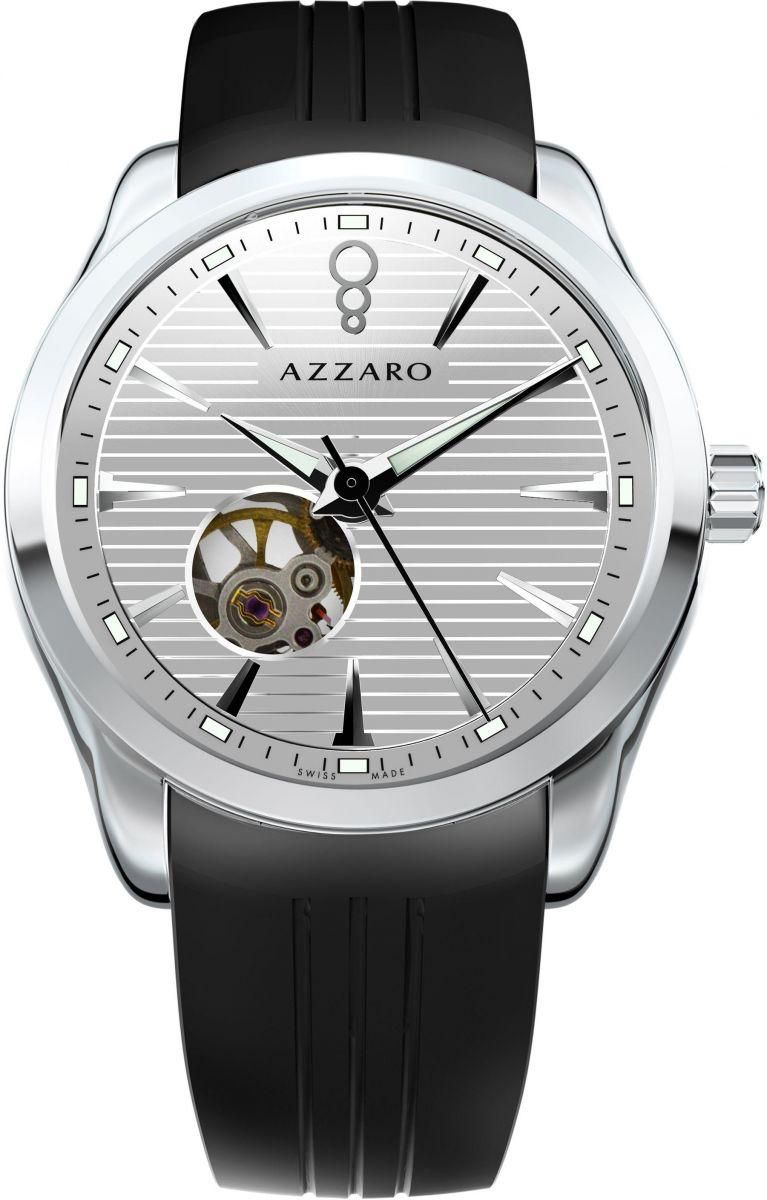 Azzaro Black Leather Silver dial Classic for Men [AZ2260.16SB.000]