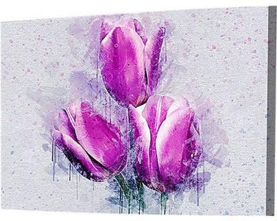 لوحة فنية عصرية من قماش الكانفاس بطبعة زهور جميلة متعدد الألوان 70*50سم