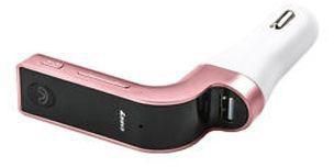 Generic CARG7 Bluetooth Car FM Modulator and Mobile Charger - Rose gold