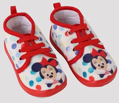Minnie Mouse Lace Up Shoes - White