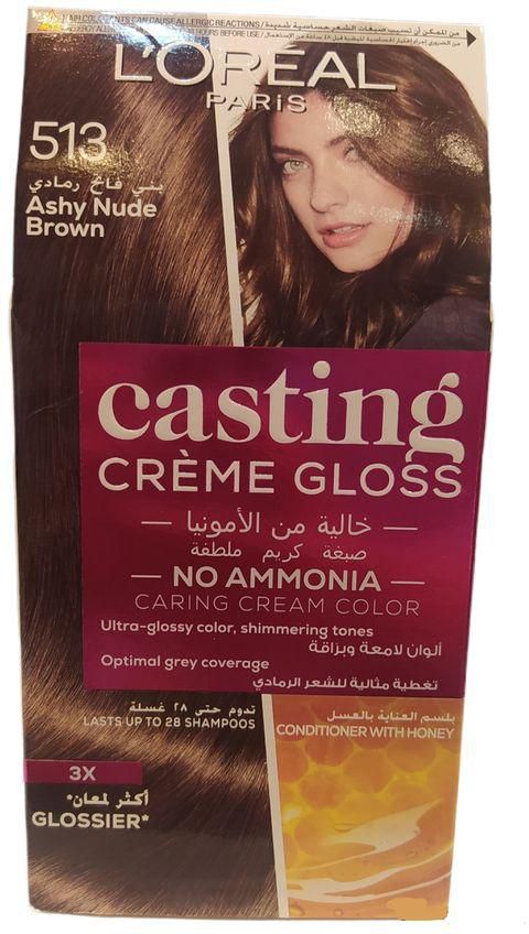 L'Oreal Paris Casting Creme Gloss Hair Color - 513 Ashy Nude Brown