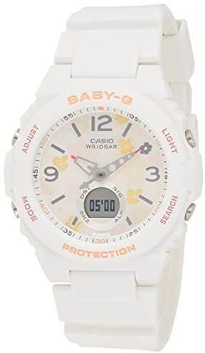 Baby-G Women's Watch Digital Analog White Dial Resin Band BGA-260FL-7ADR.