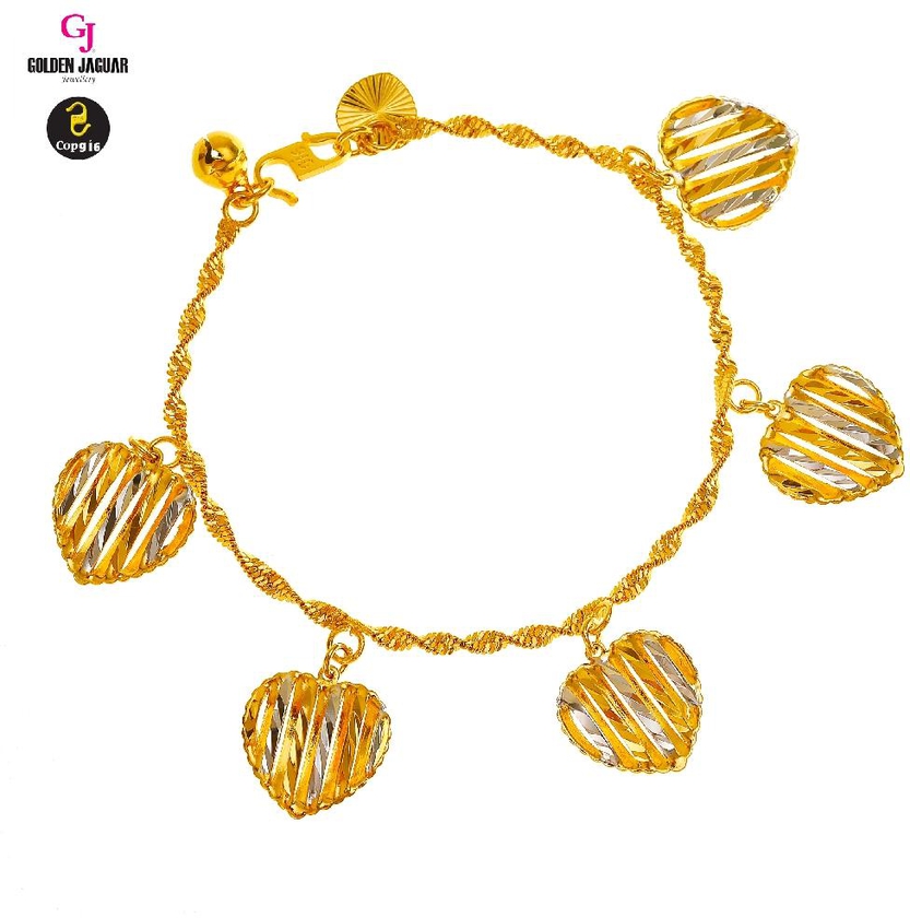 GJ Jewellery Emas Korea Bracelet - Gila-Gila  Love Mix 3.0 2380310-3