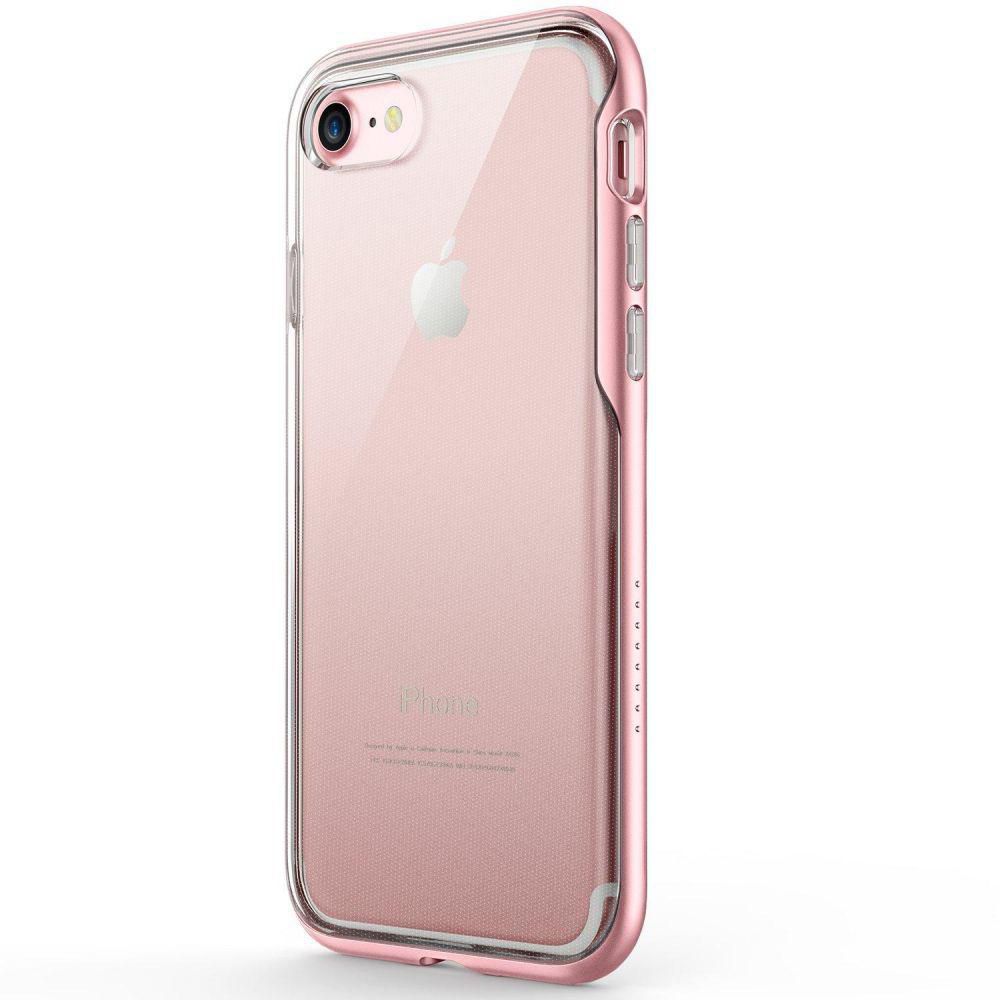 iPhone 7 Case, Anker Ice-Case Lite Clear Protective Case with Hard Bumper Frame and Enhanced Grip Rose Gold