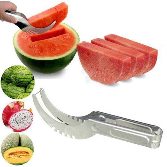 Stainless Steel Multipurpose Melon Fruit Cutter & Tongs .