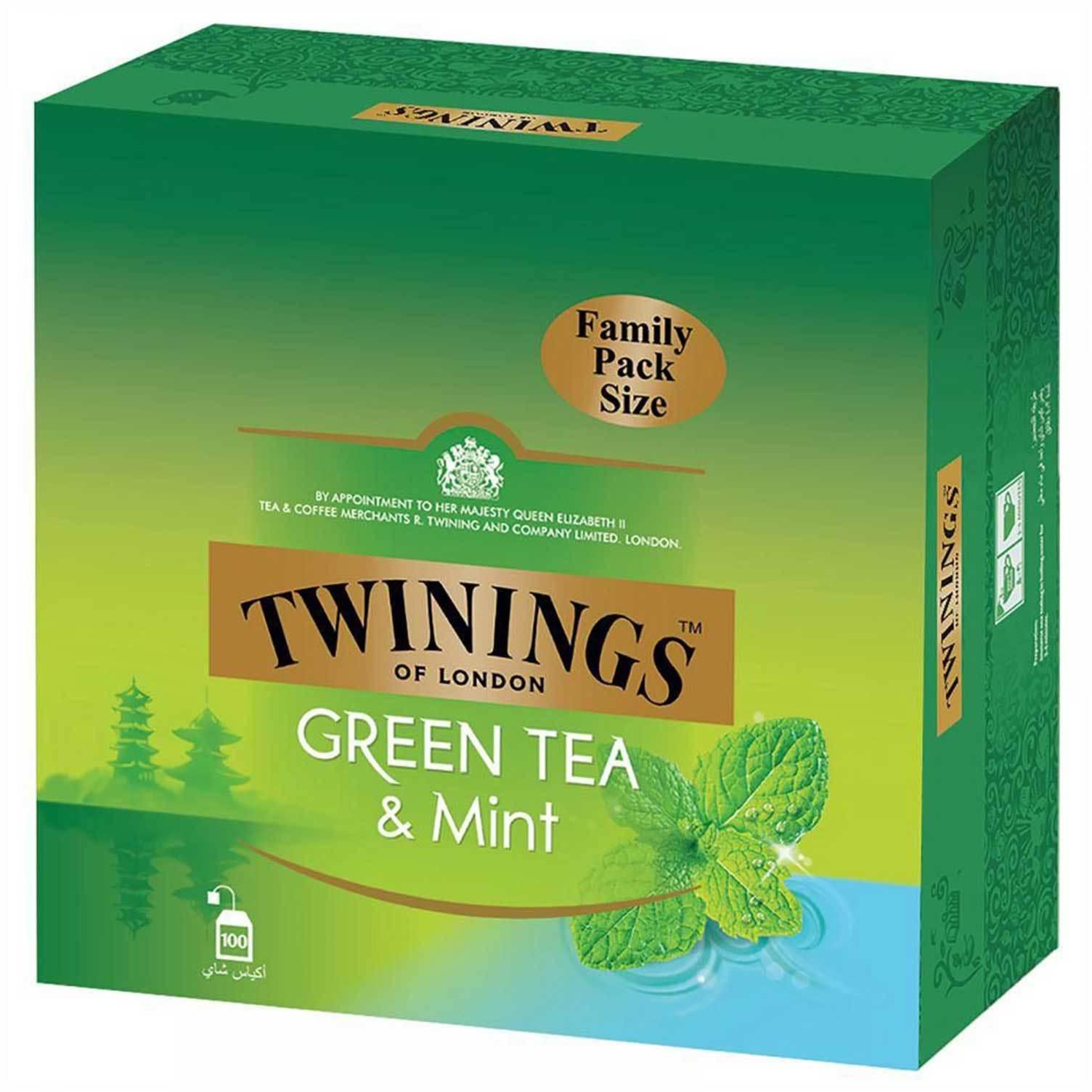 تويننجز شاي أخضر بالنعناع 100 كيس
