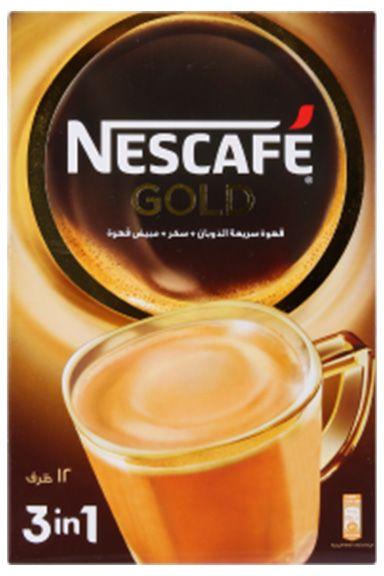 Nescafe Gold 3 in 1 Instant Coffee - 21g X 12 Pieces