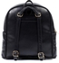 Ice Club Zipper Stitched Leather Backpack - Black