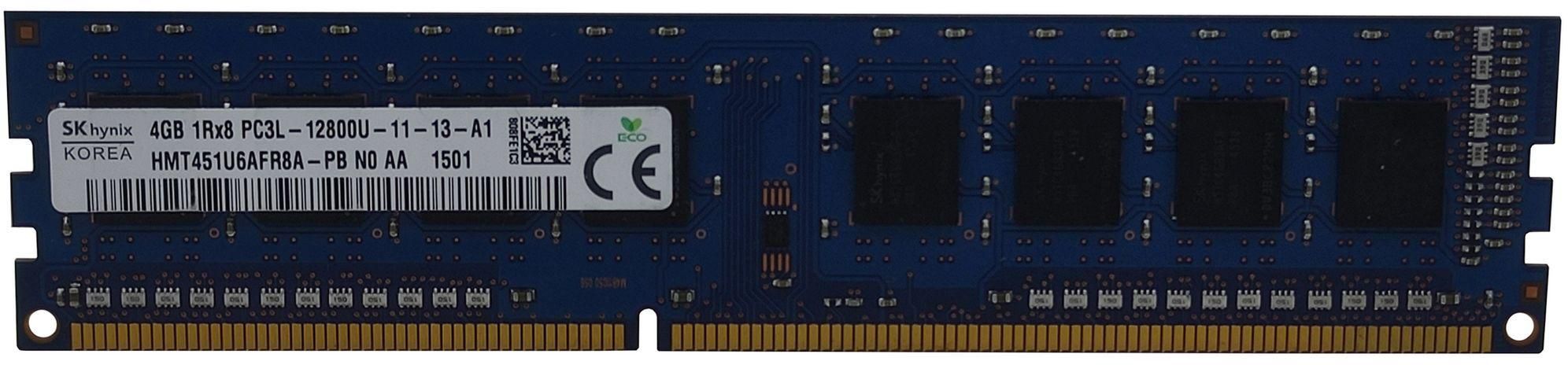 Hynix HMT451U6AFR8A-PB Hynix 4GB PC3-12800 DDR3-1600MHz CL11 240-Pin DIMM 1.35V Single Rank Memory Module