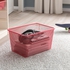 TROFAST Storage combination with boxes - white/light red 46x30x145 cm