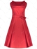 Vintage Turn-Down Collar Sleeveless Solid Color Bowknot Embellished Women's Dress - L